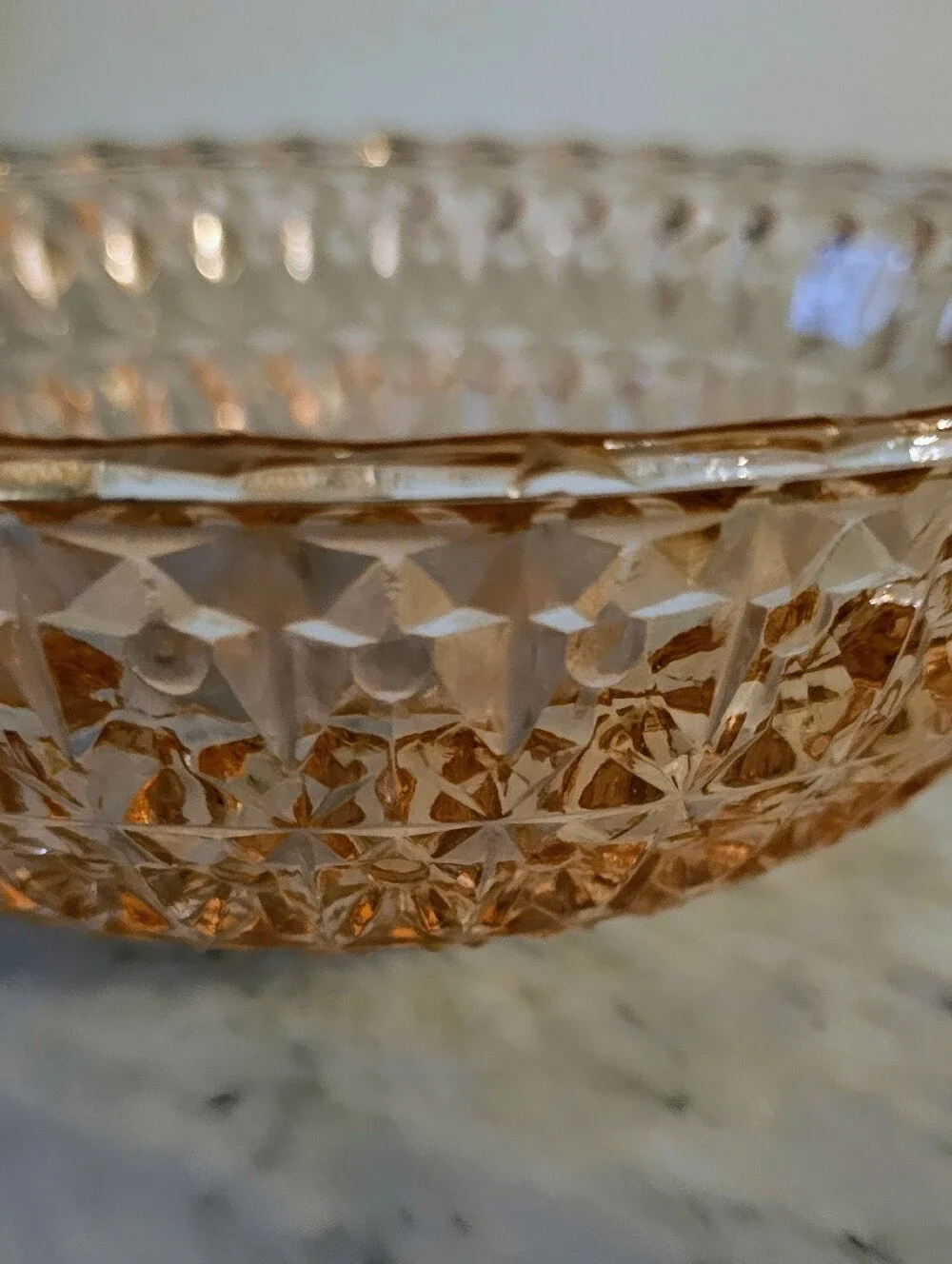 Vintage Jeannette Pink Depression Glass Buttons & Bows 9.5